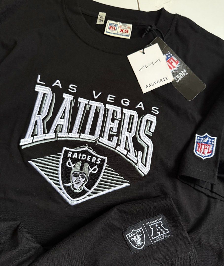 RAIDERS Embroid (Category: Tshirts & Polo Shirts ) located in Cavite. Submitted by handpickedshirts (Listing ID 1467965818, Image 3). Description: New, with hang tags Full embroid details XS and XL No backprint.