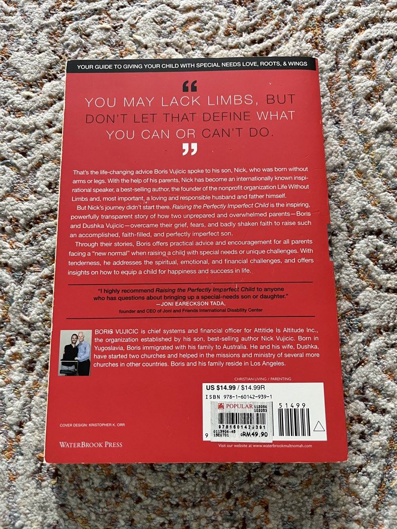 Raising the Perfectly Imperfect Child by Boris Vujicic, Hobbies ...