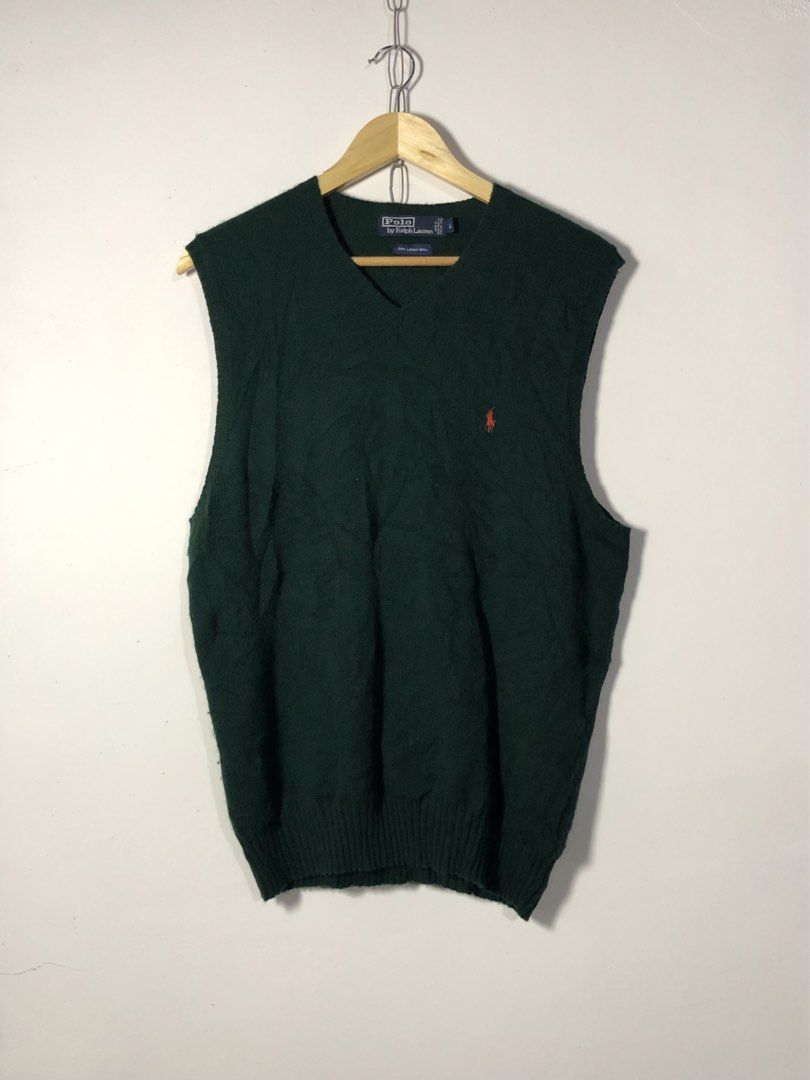 Ralph Lauren knitted vest (Category: Vests) located in Plaridel. Submitted by eco_chic_finds (Listing ID 1467867805, Image 1). Description: Ralph Lauren vest Size: Large Width: 22 Length: 28 Like new Condition 10/10 Colorrate No issue.