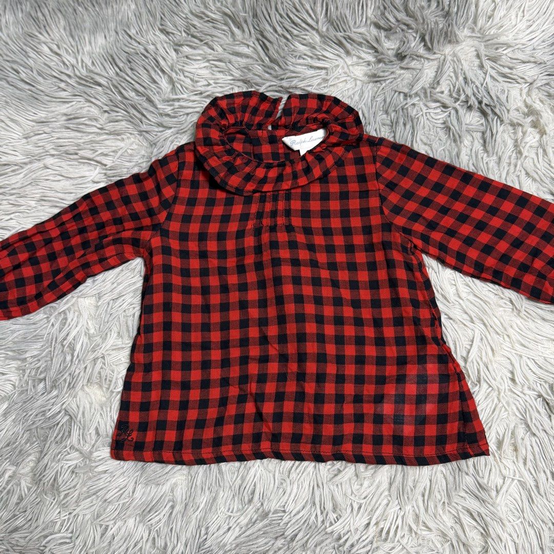 Ralph Lauren Red Checkered Top 6 months (Category: Babies & Kids Fashion) located in Valenzuela. Submitted by itshanaaaaa_ (Listing ID 1467926709, Image 2). Description: Ralph Lauren ♡ Red Checkered Top CODE: TMH015 SIZE: 6m CONDITION: EUC ₱300 MINE + CODE ♡ — Once yours, please fill out the order form to proceed. — NO CANCELLATION once claimed. — PAYMENT FIRST • NO COD MOP: GCash • MariBank • Maya • GoTyme • BDO .