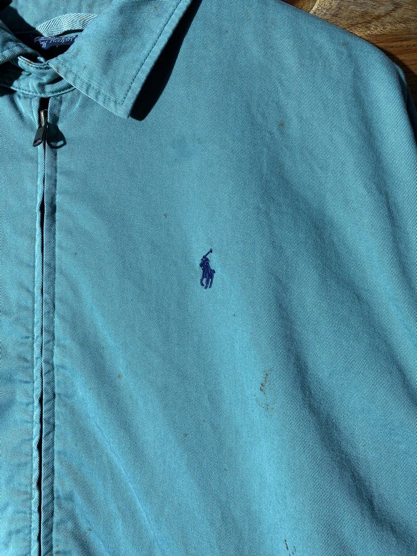 Ralph Lauren Zip Jacket (Category: Coats, Jackets and Outerwear) located in Caloocan City. Submitted by rhouzze.ph (Listing ID 1467967834, Image 2). Description: Name: Ralph Lauren Dimensions: 27 by 28 Size: XL Condition: Fair Condition Issue: Rust Stains.