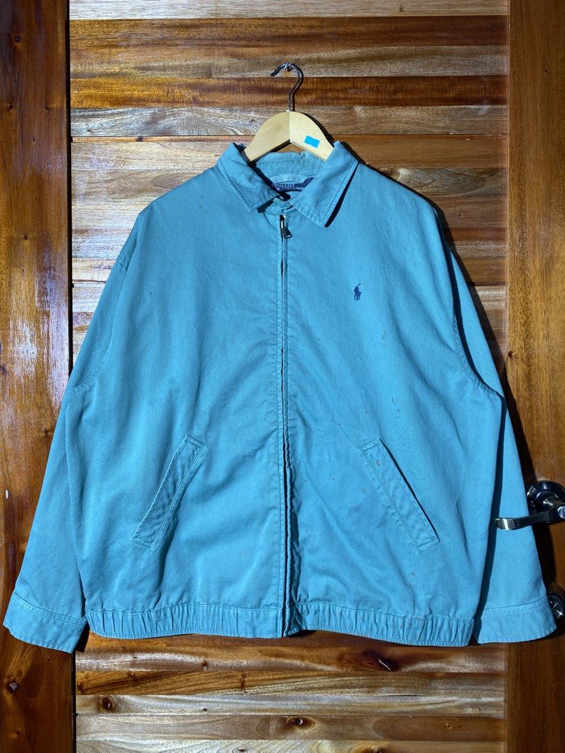 Ralph Lauren Zip Jacket (Category: Coats, Jackets and Outerwear) located in Caloocan City. Submitted by rhouzze.ph (Listing ID 1467967834, Image 1). Description: Name: Ralph Lauren Dimensions: 27 by 28 Size: XL Condition: Fair Condition Issue: Rust Stains.