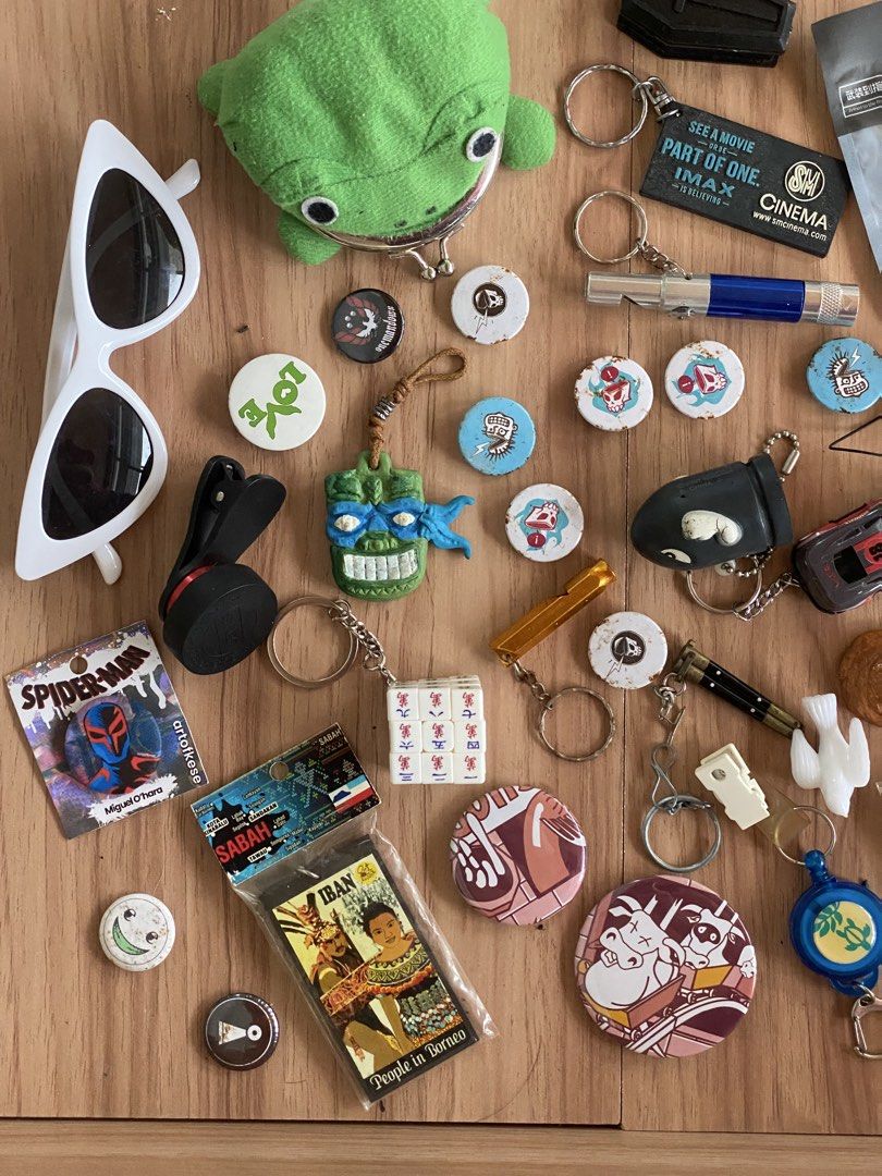 Random Anime Stickers Keychains Pins Phone Case Lot (Category: Character Goods) located in Cebu City. Submitted by bred_bt (Listing ID 1467914716, Image 2). Description: - Massive bulk lot of random knick-knacks, collectibles, and small trinkets - Includes various pins, keychains, phone cases, and sticker sheets - Mix of cute anime designs and quirky local Pinoy novelty items - Some items still brand new and sealed in original packaging (masks, s