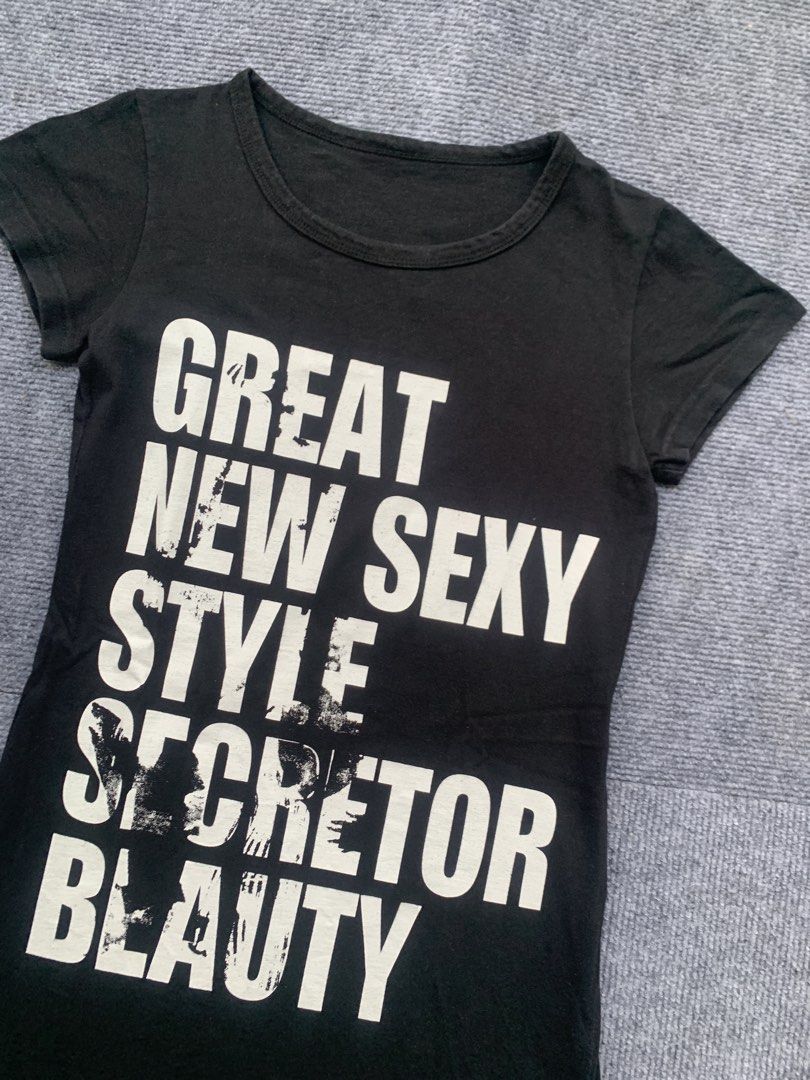 Random Y2k Shirt black (Category: Shirts) located in Marikina City. Submitted by azaero (Listing ID 1467973193, Image 3). Description: W 15 x L 28 Color rate 9.9/10.