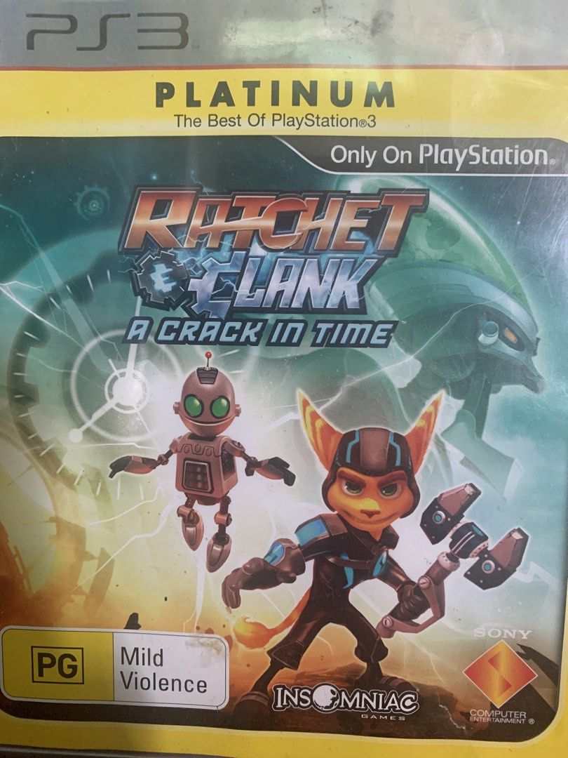 Ratchet & Clank A Crack In Time PS3 Game (Category: PlayStation) located in Makati City. Submitted by emenem.m (Listing ID 1467870190, Image 1). Description: - Title: Ratchet & Clank: A Crack In Time - Platform: PlayStation 3 (Platinum Edition / Only on PlayStation) - Genre: Action Platformer by Insomniac Games - Rating: PG (Mild Violence) - Condition: Original case included, disc is clean and ready to play.