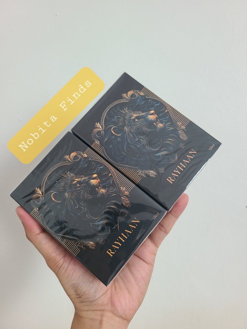 Rayhaan Lion (Category: Fragrance & Deodorants) located in Naga. Submitted by nobita_1807 (Listing ID 1467850640, Image 1). Description: 1900 each Payment first plus 250 shipping fee Mode of payment; Gcash 0967-330-6692 Courier; LBC .