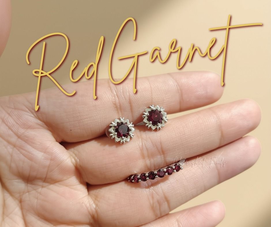 Red Garnet Ring and Earring Set [January Birth Stone] (Category: Earrings) located in Caloocan City. Submitted by cherishedfinds (Listing ID 1466105076, Image 1). Description: - Garnet stone earring set (January Birthstone) - S925 post earrings (₱350)& titanium steel ring (₱300) - Bundle price for only ₱600 w/ box - Spent 500, get a freebie 🎁 You may add items from my other listings 💯 Note: Minimum spend of ₱300 is required for ship out of your