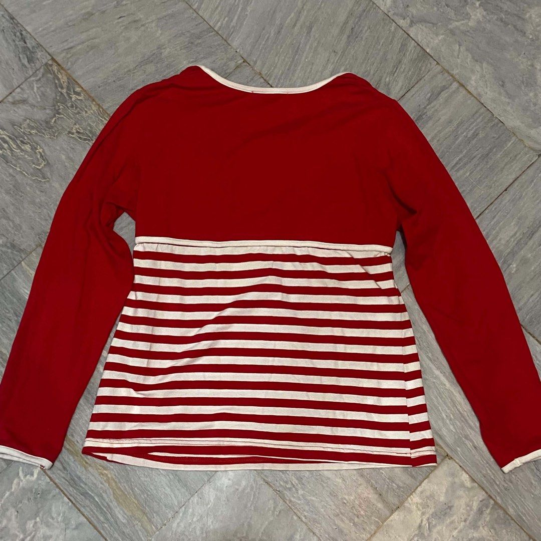 Red Stripes Longsleeves Top (Category: Longsleeves) located in Bacoor. Submitted by s4dee (Listing ID 1468003086, Image 3). Description: size: small - medium - super cute - never used. - cotton fabric .