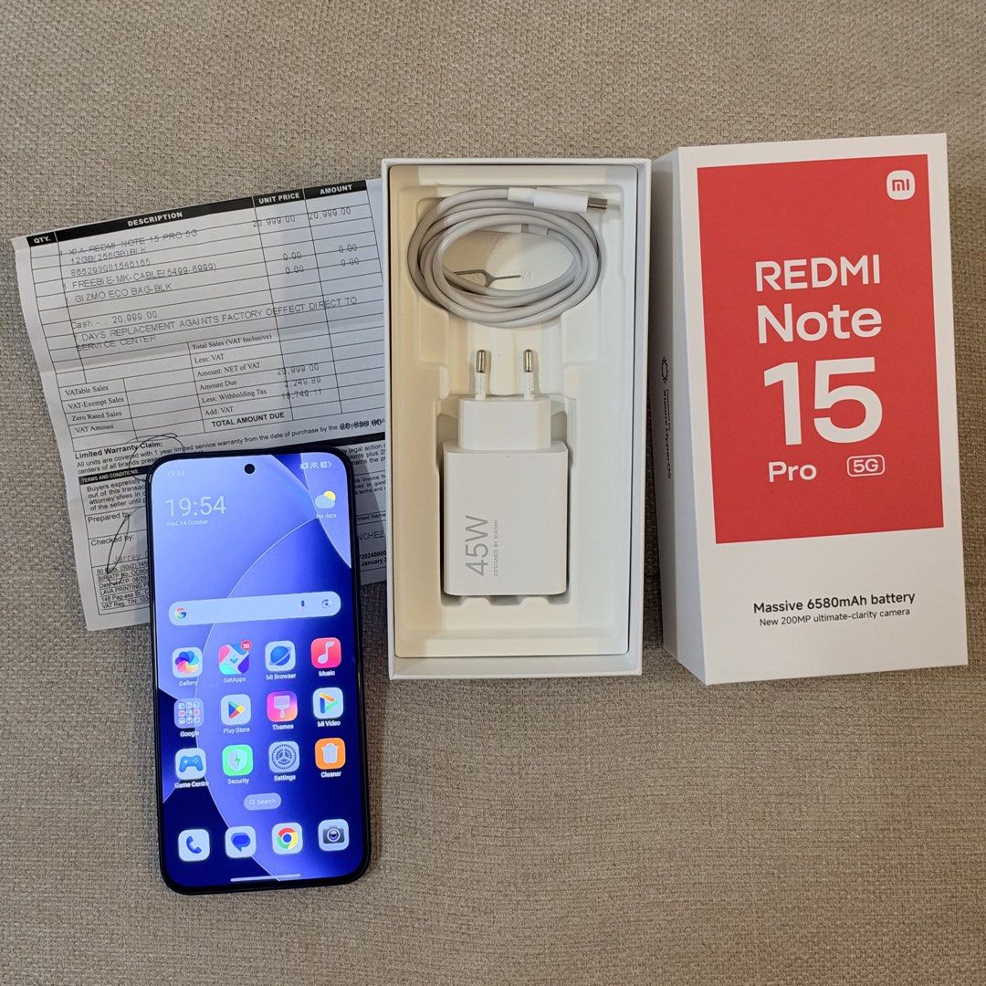 Redmi Note 15Pro 5g (Category: Xiaomi) located in General Trias. Submitted by decluttergemz (Listing ID 1467962924, Image 1). Description: RFS: ayaw na gamitin Bought this last August 27, 2026 lang, ginamit lang pang watch ng youtube ng kid ko. Pero mas gusto niya yung apple ecosystem, ayaw sa android. Inclusion: unit, box, original charger and receipt Honest issue: dents and scratches, see photos nalang po. Other than that, wala na issue. Super 