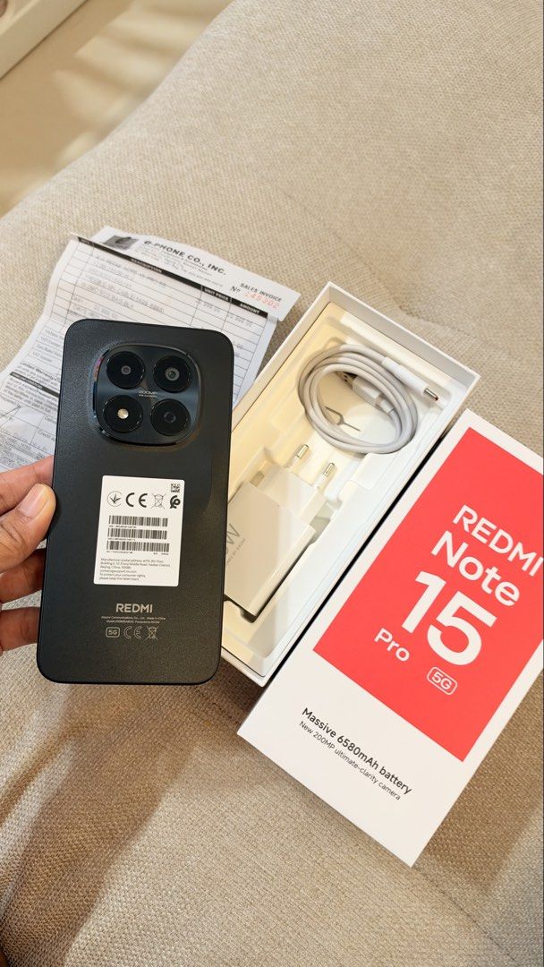Redmi Note 15Pro 5g (Category: Xiaomi) located in General Trias. Submitted by decluttergemz (Listing ID 1467962924, Image 2). Description: RFS: ayaw na gamitin Bought this last August 27, 2026 lang, ginamit lang pang watch ng youtube ng kid ko. Pero mas gusto niya yung apple ecosystem, ayaw sa android. Inclusion: unit, box, original charger and receipt Honest issue: dents and scratches, see photos nalang po. Other than that, wala na issue. Super 