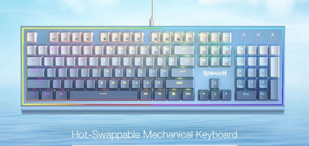 Package: Redragon Hot-Swappable Mechanical Keyboard with RGB Lighting ...