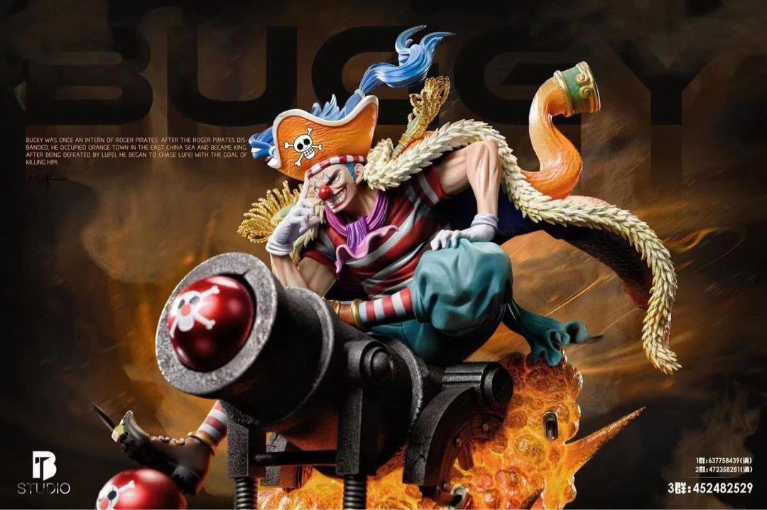 [RESIN] BT Studio - One Piece - Buggy with Cloak (Category: Figurines & Statues) located in Valenzuela. Submitted by _rurijichann (Listing ID 1467958194, Image 1). Description: DIMENSIONS: - H23.5cm W22.5cm D26.8cm METRO MANILA ONLY. LALAMOVE, GRAB OR PICK UP ONLY. LOCATION: VALENZUELA CITY MOP: BANK TRANSFER MEET UP BY SCHED: - CLOVERLEAF - TRINOMA - SM NORT EDSA - SM CALOOCAN.