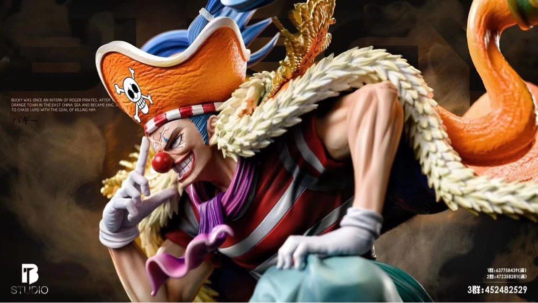 [RESIN] BT Studio - One Piece - Buggy with Cloak (Category: Figurines & Statues) located in Valenzuela. Submitted by _rurijichann (Listing ID 1467958194, Image 2). Description: DIMENSIONS: - H23.5cm W22.5cm D26.8cm METRO MANILA ONLY. LALAMOVE, GRAB OR PICK UP ONLY. LOCATION: VALENZUELA CITY MOP: BANK TRANSFER MEET UP BY SCHED: - CLOVERLEAF - TRINOMA - SM NORT EDSA - SM CALOOCAN.