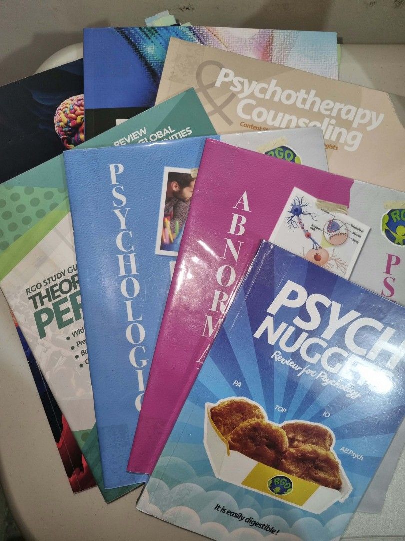 RGO Psychologists Review Kit 2026 [Read Description!] (Category: Textbooks) located in Tarlac. Submitted by 4cutethings (Listing ID 1467995920, Image 1). Description: WTS LFB PH RGO Psychologists Reviewer (2026 Kit) INCLUSIONS: Psychologists Drill Book (with answer sheets) Psych Pearls Theories of Counseling and Psychotherapy Theories of Personality Psychological Assessment Abnormal Psychology Psych Nuggets *with highlights and pencil writings *p