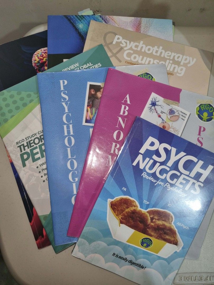 RGO Psychologists Review Kit 2026 [Read Description!] (Category: Textbooks) located in Tarlac. Submitted by 4cutethings (Listing ID 1467995920, Image 2). Description: WTS LFB PH RGO Psychologists Reviewer (2026 Kit) INCLUSIONS: Psychologists Drill Book (with answer sheets) Psych Pearls Theories of Counseling and Psychotherapy Theories of Personality Psychological Assessment Abnormal Psychology Psych Nuggets *with highlights and pencil writings *p