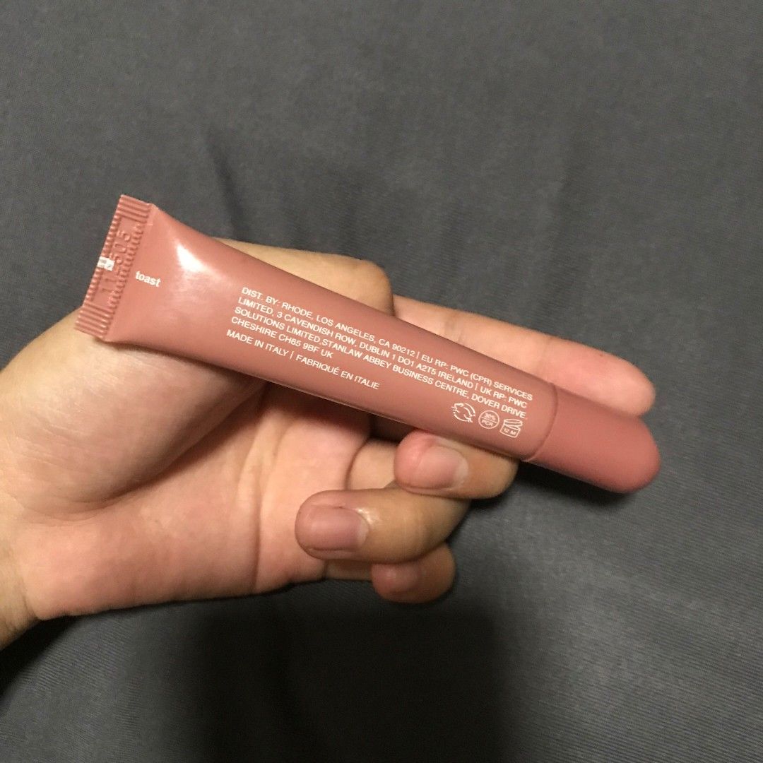 Rhode Lip Peptide Birthday edition (Used) (Category: Makeup) located in Pasuquin. Submitted by xixiaaa_cc (Listing ID 1467963749, Image 1). Description: ୨ৎ RHODE LIP PEPTIDE — BIRTHDAY EDITION 🎀💋 ♡ Shade: Toast "No Box" ♡ Condition: Used, approximately 70% product remaining ♡ RFS: Decluttering ୨ৎ PAYMENT METHODS 💸 ♡ GCash ♡ Bank Transfer 📌 Pay as you order! Actual photos posted. DM for inquiries and orders. 💌.