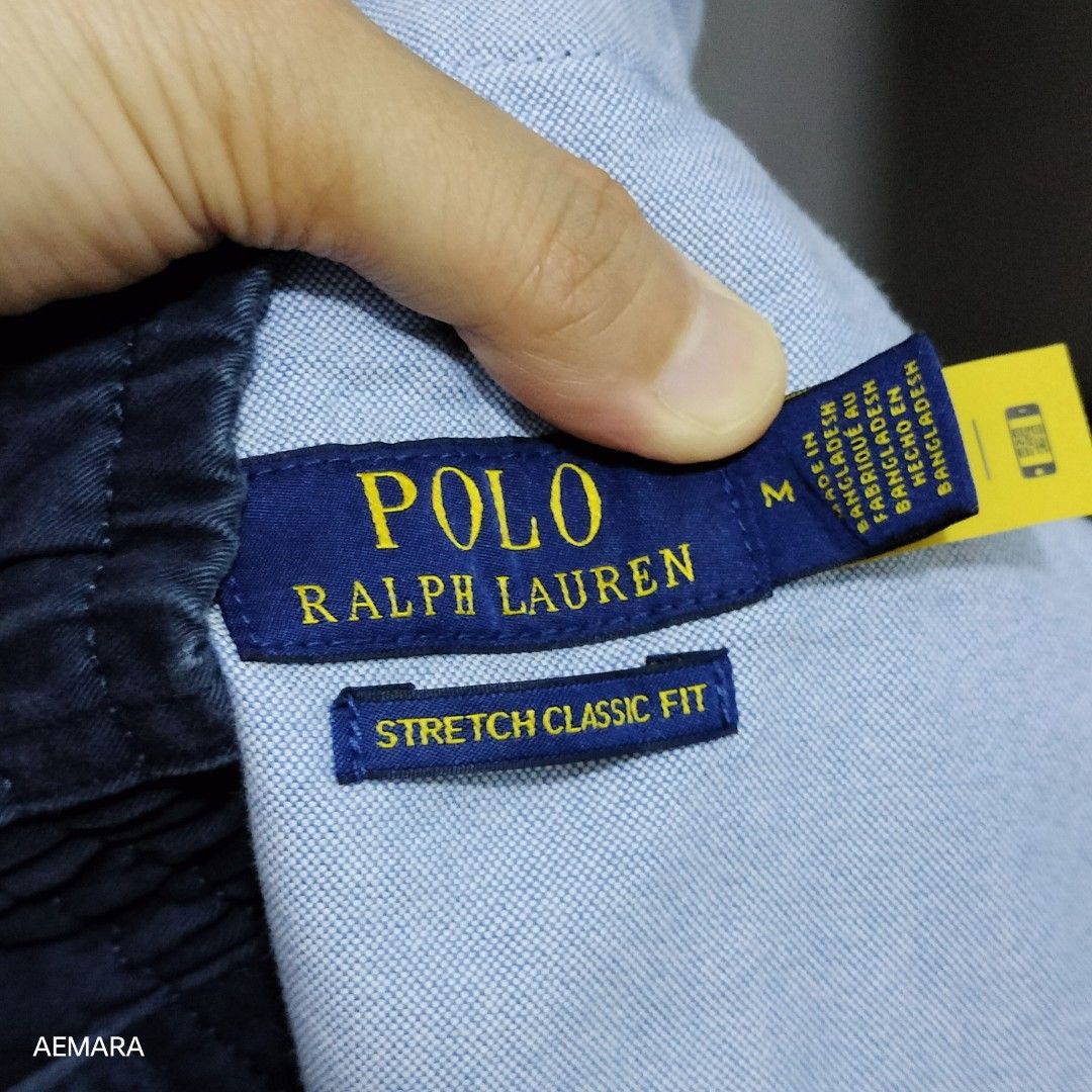 RL Prepster Midnight Blue (Category: Jeans) located in Caloocan City. Submitted by almaeternamara (Listing ID 1468042951, Image 3). Description: - Brand: Ralph Lauren (RL Prepster) - Color: Midnight Blue - Size: M (Stretch Classic Fit / Waist 32 up to 34, Length 38.5) - Features: Elastic waistband with white adjustable drawstring, back pockets with button closure, subtle embroidered logo - Condition: Excellent pre-loved condition - Perfect for da