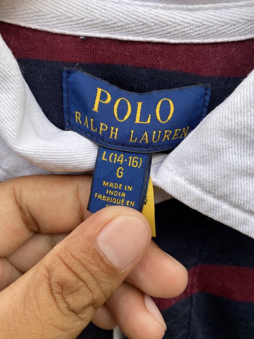 RL rugby polo (Category: Formal Shirts) located in Cabagan. Submitted by rangi0905 (Listing ID 1467971356, Image 3). Description: 18x26 sign of usage and yellow stain on collar not visible athenticated.