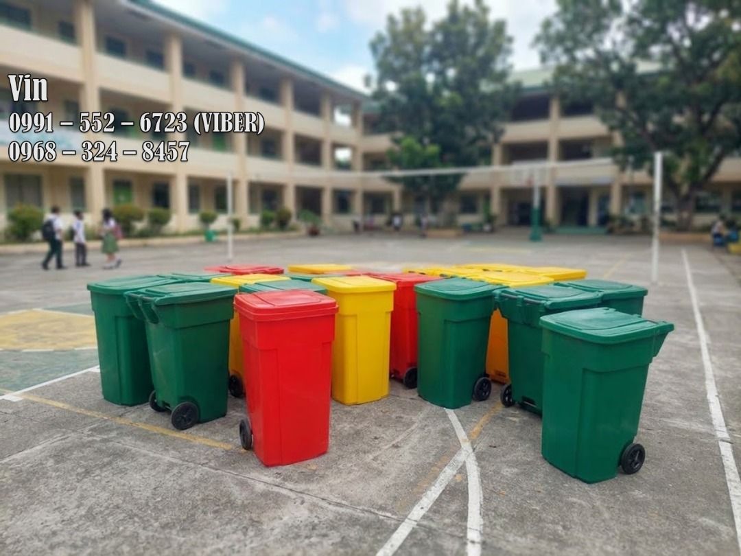 rolling bin 150 liters (Category: Waste Bins & Bags) located in Bacoor. Submitted by zx400rr (Listing ID 1467844034, Image 1). Description: ROLLING BINTRASH BIN 150 LITERS – CAP. Dimension 49L x 48W x92H Color: Yellow, Green, Blue, Red, Black For inquiries: 0991 552 6723 0968 324 8457 0933 855 9510 0956 702 8557 Landline: Pldt 046 416-39-20 Head office: Nazareno 10 Trading #12 Tirona Hi-way , Mabolo 3, Bacoor Cavite WE GAVE DISCOUNT FOR BULK ORDE