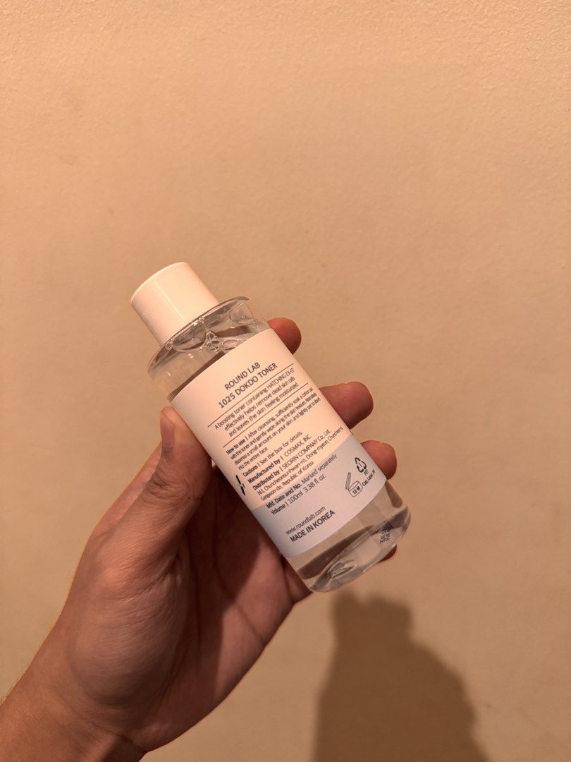 Round Lab 1025 Dokdo Toner 100ml (Category: Face Care) located in Manila. Submitted by leey0ww (Listing ID 1467966700, Image 3). Description: - Product: Round Lab 1025 Toner - Size: 100ml - Condition: Brand new, unopened in original packaging - Expiry Date: October 2028 - Reason for selling: Clearing out extra skincare stash -Authentic .