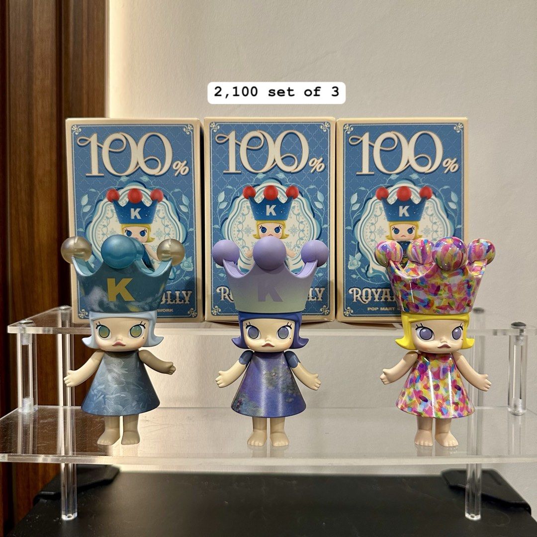 Royal Molly 100% Monet (Category: Designer & Blind Box Toys) located in Manila. Submitted by collectorssspace (Listing ID 1467920436, Image 1). Description: Didi to Love, Bubbles, Monet Set for 2,100 unsealed to check 📍Loc: Laguna 💵MOP: Gcash 🚛MOD: J&T.