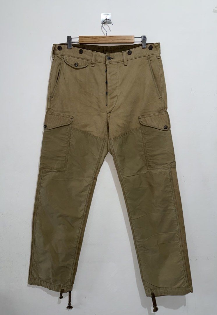 RRL Double RL Cargo Trouser (Category: Trousers) located in Los Banos. Submitted by davidabeg15504 (Listing ID 1467945621, Image 1). Description: Size 32 on tag (Actual Waistline 34) Buttonfly Dimensions: Length 42 inches Hem 8.5 inches Excellent Condition Price: 3880 + sf 📥.