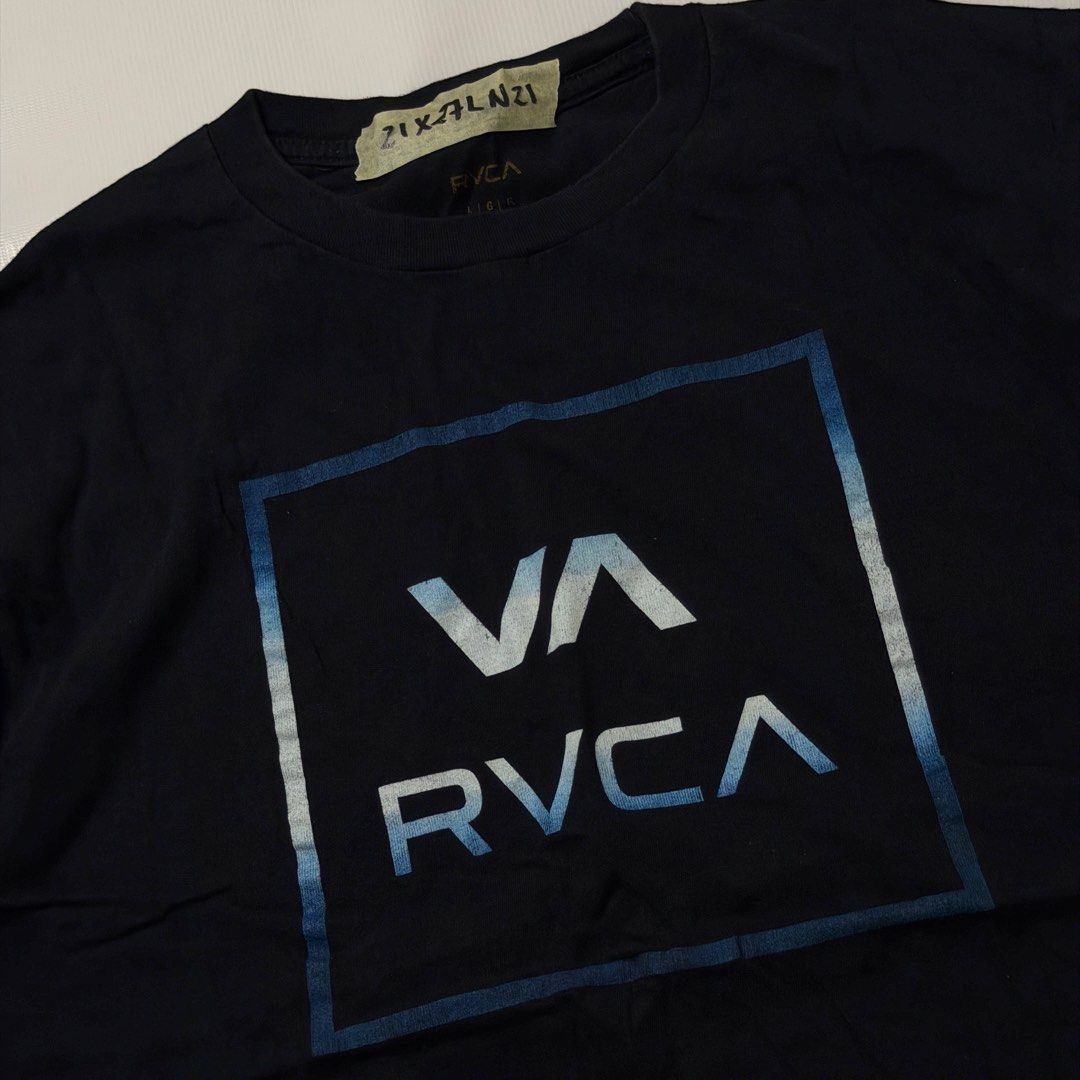 RVCA Box Logo Graphic T-Shirt Black (Category: Tshirts & Polo Shirts ) located in Gapan. Submitted by rasthriftshop17 (Listing ID 1467993281, Image 2). Description: Size on tag: L Dimes: 21 x 27 Condition: Excellent Color rate: 9/10 Issue: None.