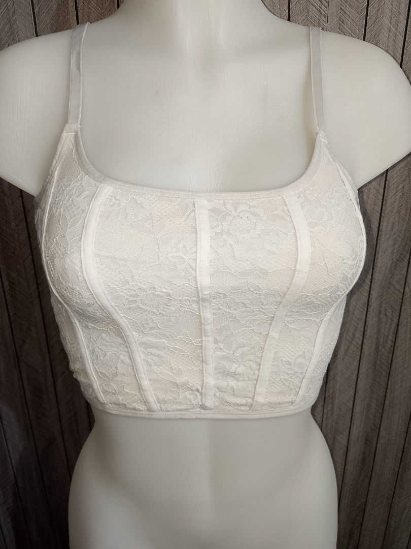 S: COLSIE white lace Bralette not padded (Category: Undergarments & Loungewear) located in Manila. Submitted by truecrystal-1407 (Listing ID 1467852835, Image 1). Description: .