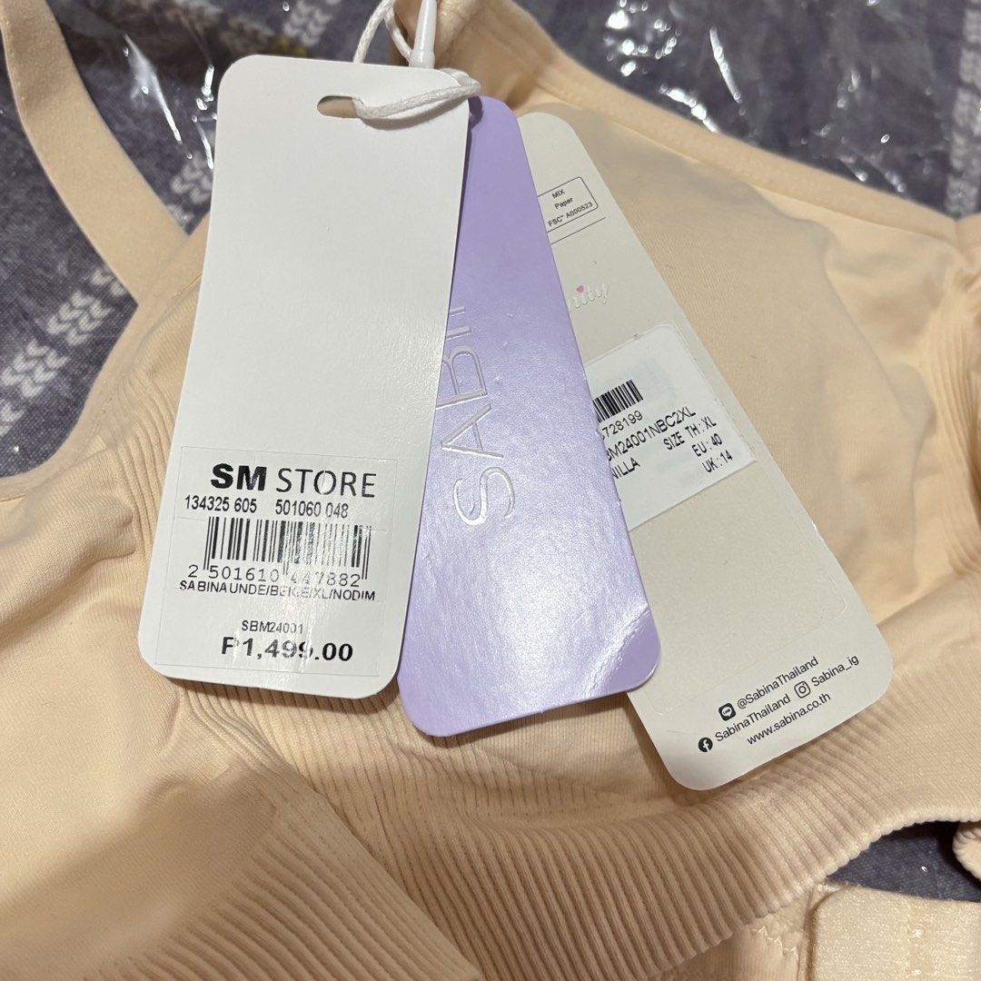 Sabina Nursing Br@ (Category: Maternity Care) located in Manila. Submitted by zhenzhen26 (Listing ID 1467848642, Image 2). Description: Hi, Selling my BN Nursing Br@ Never used as you can see with tag pa po bought from SM Dept. XL Size Good for Mommy na BF po. 1,500 ORIGINAL PRICE Selling for 1,300 FIRM 1,500.
