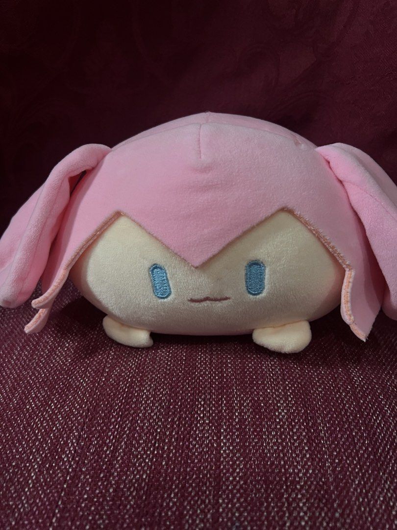 Sakura Miku chibi/mochi style (Category: Plushies & Soft Toys) located in Bulacan. Submitted by haven_plushie_dolls.888 (Listing ID 1467955848, Image 1). Description: - Color: Pink - Features: Long floppy ears and blue embroidered eyes - Material: Soft fabric, lightweight design - Condition: Clean surface, no stains or damage - Status: Ready for a new home.