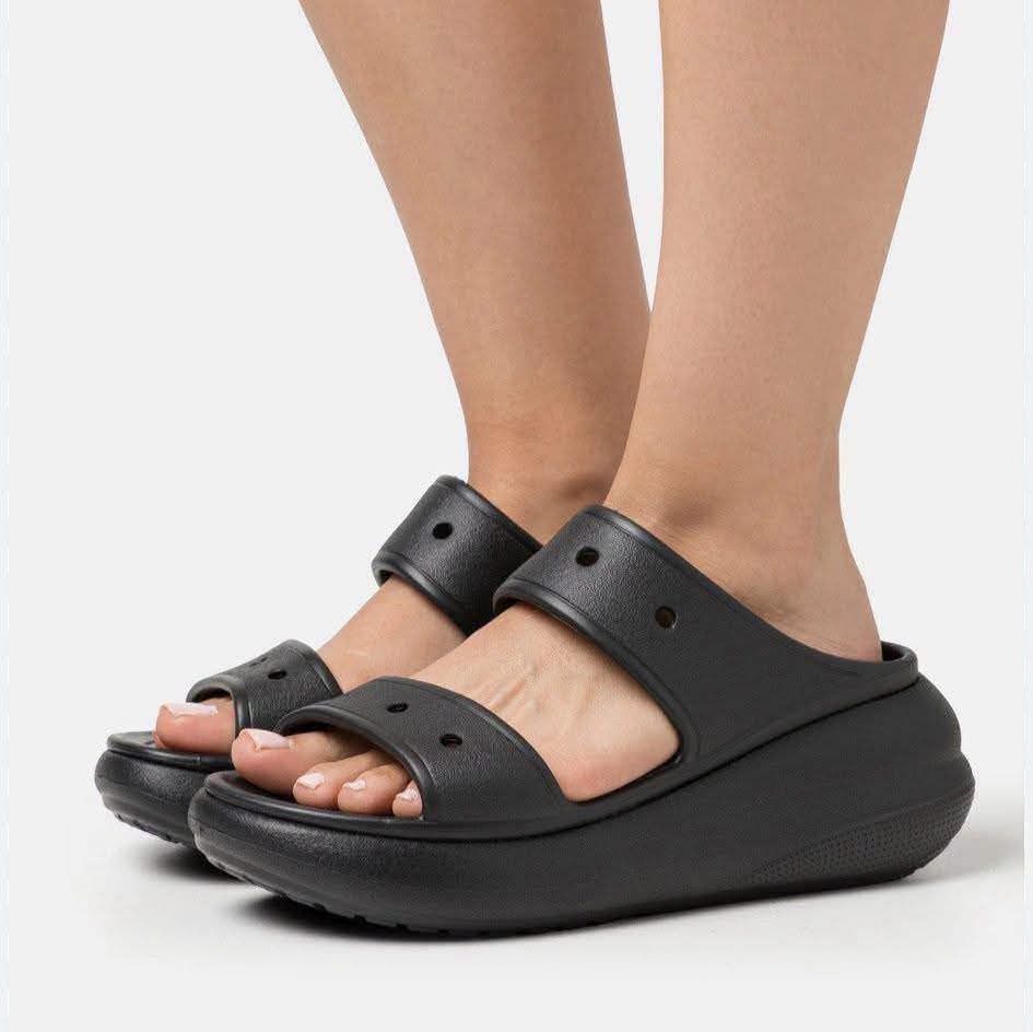 SALE. Crush Sandals - Black (Category: Wedges) located in Rizal. Submitted by hiraya16 (Listing ID 1467967590, Image 3). Description: Onhand ready to ship W5/W6/W7/W8/W9 DM us for inquiries. ✉️.