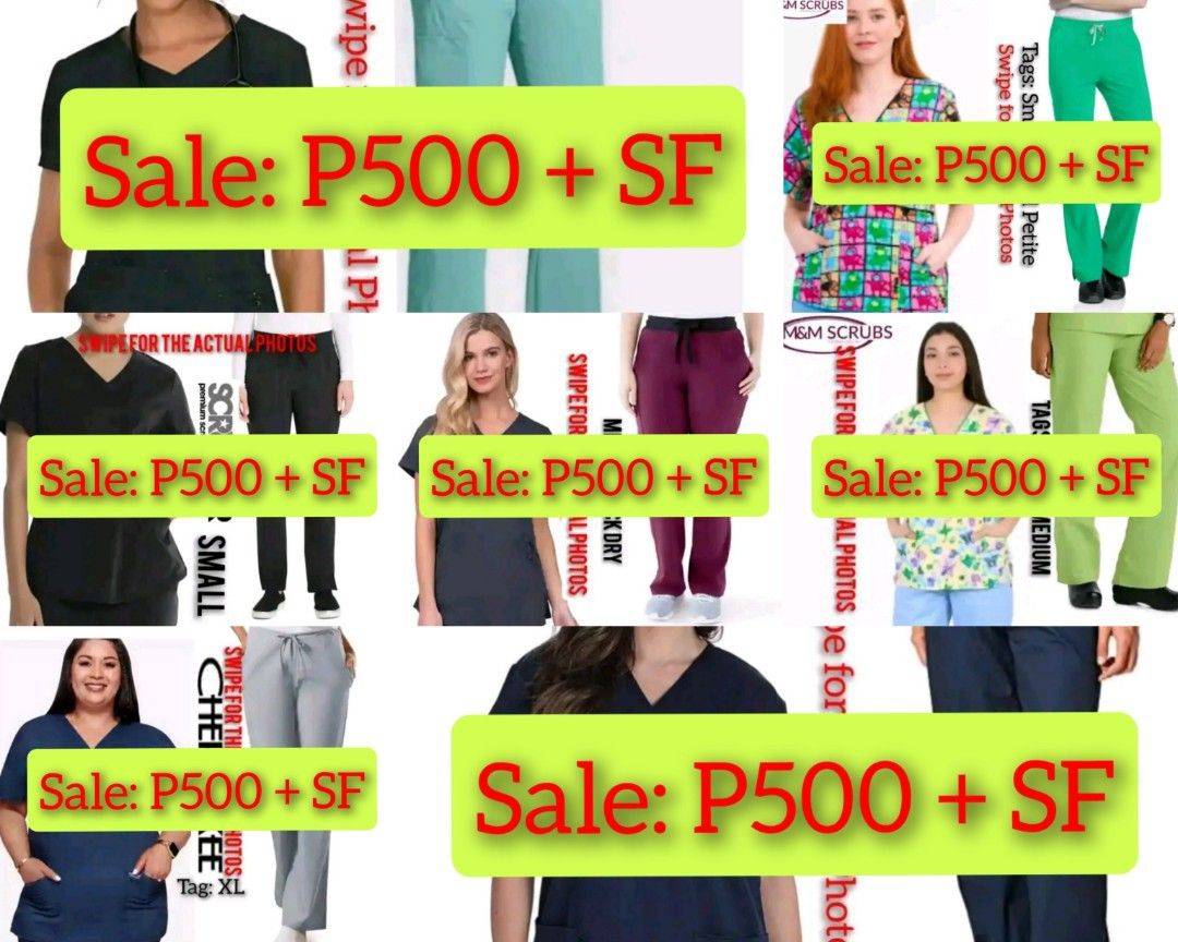 SALE: P500 PER SET SCRUB SUITS (FOR EASY BROWSING) (Category: Others Tops) located in Baguio. Submitted by ogiesiomai23 (Listing ID 1467870618, Image 1). Description: Selection HQ Scrub Suits (US/Cad Brands) See caption for the details. All nicer in actual. Browse timeline for the itemized postings/listings with actual photos. SALE Price: P500 + SF Maganda mga ito naka sale lang kaya mura po. Bawal sa barat po. Know din po your size. Payment Firs