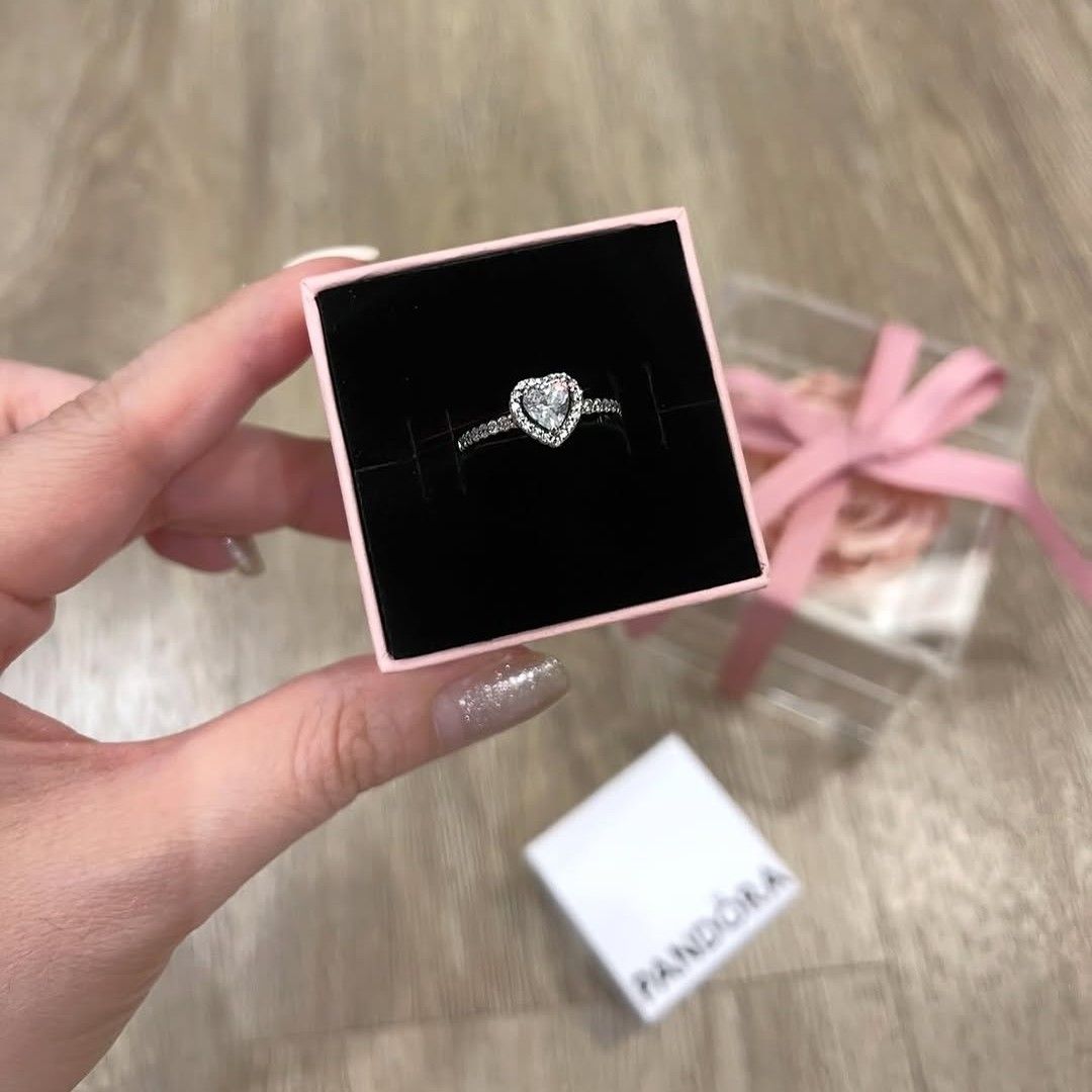 SALE❗Pandora Elevated Heart Ring (Category: Rings) located in Manila. Submitted by badaloves_u (Listing ID 1468003300, Image 2). Description: - 💯 Authentic Pandora with Authenticity ALE marks - FREE Box and Paper bag 🛍️ - ✨ FREE Cleaning to any Pandora Store 🛵 LALAMOVE courier for same day delivery 🚚 J&T provincial courier.
