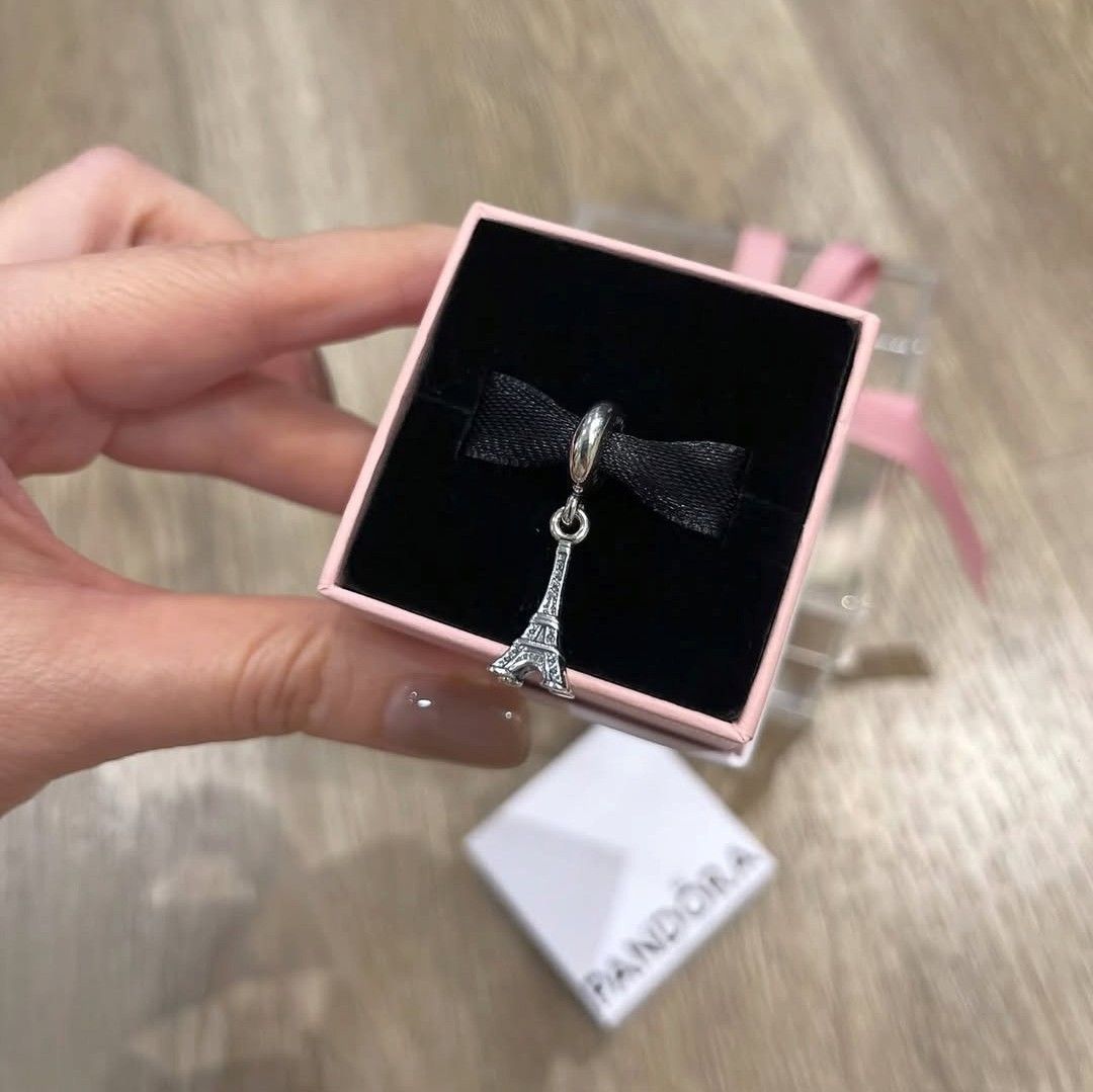 SALE❗Pandora Paris Eiffel Tower Dangle Charm (Category: Charms) located in Manila. Submitted by badaloves_u (Listing ID 1467959555, Image 3). Description: - 💯 Authentic Pandora with Authenticity ALE marks - FREE Box and Paper bag 🛍️ - ✨ FREE Cleaning to any Pandora Store 🛵 LALAMOVE courier for same day delivery 🚚 J&T provincial courier.