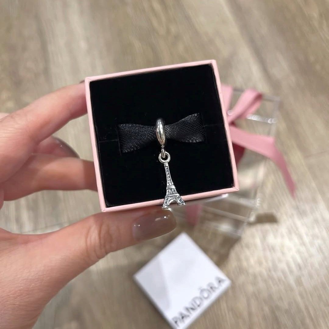SALE❗Pandora Paris Eiffel Tower Dangle Charm (Category: Charms) located in Manila. Submitted by badaloves_u (Listing ID 1467959555, Image 2). Description: - 💯 Authentic Pandora with Authenticity ALE marks - FREE Box and Paper bag 🛍️ - ✨ FREE Cleaning to any Pandora Store 🛵 LALAMOVE courier for same day delivery 🚚 J&T provincial courier.