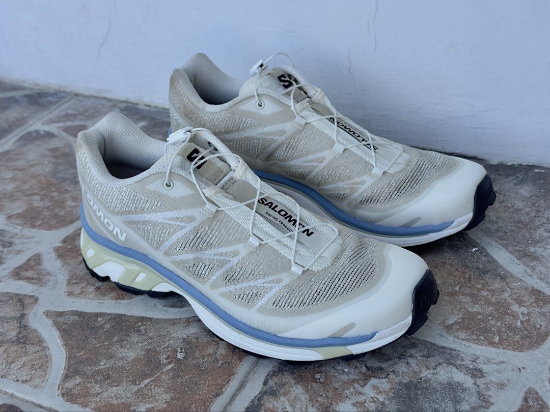 SALOMON XT-6 Vanilla Ice / Eucalyptus / Niagara (Beige) (Category: Sneakers) located in Manila. Submitted by crzboi (Listing ID 1467926670, Image 1). Description: Salomon XT-6 Vanilla Ice / Eucalyptus / Niagara - Beige (Unisex) Condition: 9.5/10 – Mint condition, worn twice only! • Size: US Men’s 9.5 / US Women’s 10.5 • Bought in Tokyo last May 2026 • No original box • RFS: Don't like how it looks on my feet Retail: ₱12,990 Selling Price: ₱9,500 