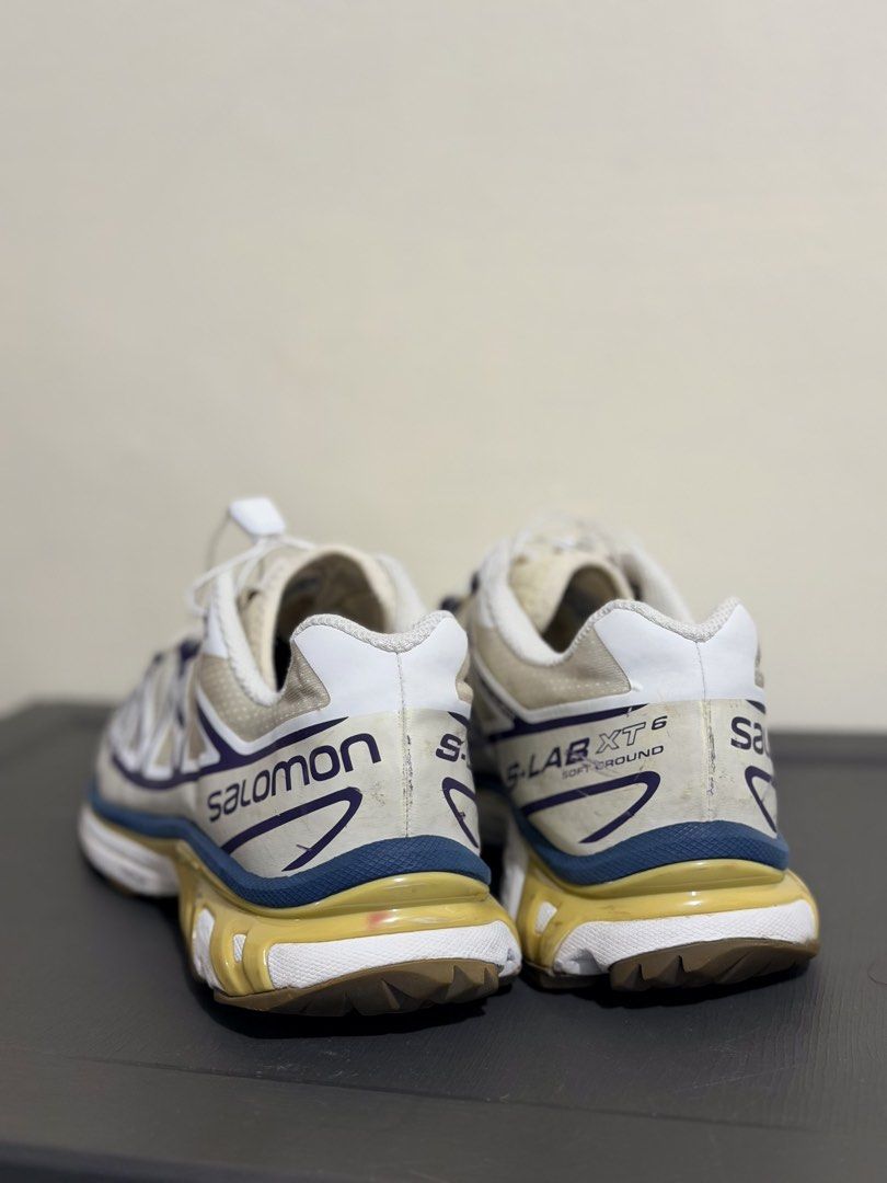 Salomon XT-6 White / Vanilla Ice / Grape (Category: Sneakers) located in Baguio. Submitted by snkr.essence (Listing ID 1467979600, Image 3). Description: Salomon XT-6 White / Vanilla Ice / Grape Size: 11.5 US 11 UK 46 EU 29.5 CM Condition: Used Inclusions: Pair only Price: ₱2,999 + SF Check us out on: IG: snkr.essence Carousell: snkr.essence 🚚 📦Shipping Thru J&T (₱200 SF) 📍Baguio City - 2600.