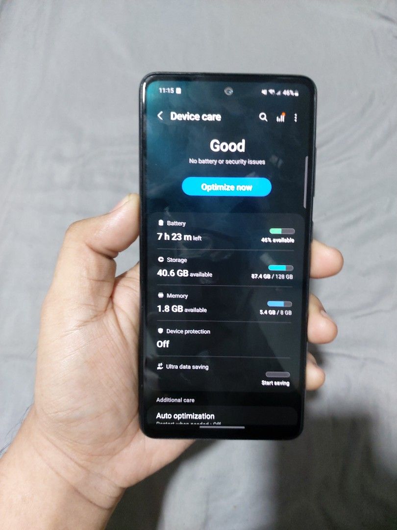 Samsung A52s 5g 128 Gb (Category: Samsung) located in Manila. Submitted by kenriosy (Listing ID 1467862611, Image 3). Description: amoled display 8+8/128 Snapdragon 778G working .5 camera. malinaw front snd back good for gaming signs of usage lang sa back issue. negotiable.