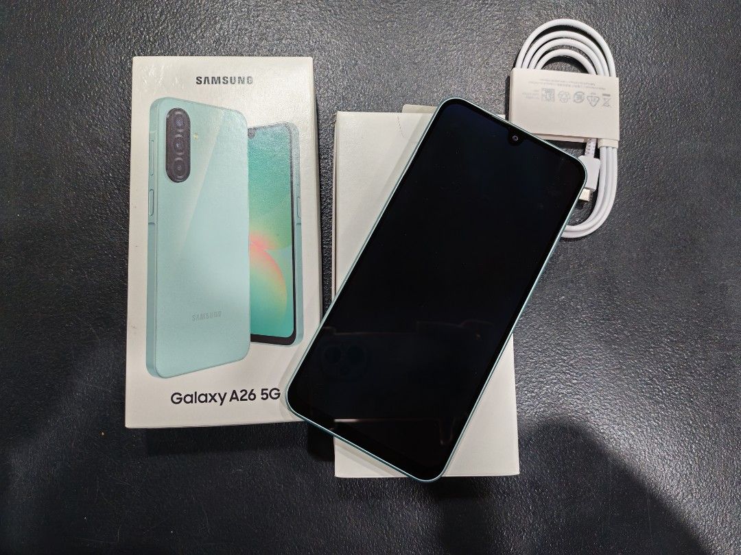 Samsung Galaxy A26 5G (6/128GB) (Category: Samsung) located in Camiling. Submitted by janrags (Listing ID 1467911663, Image 2). Description: Samsung A26 5G 6GB RAM + 128GB Storage Unboxed only, condition is as same as brand new. Complete inclusions..