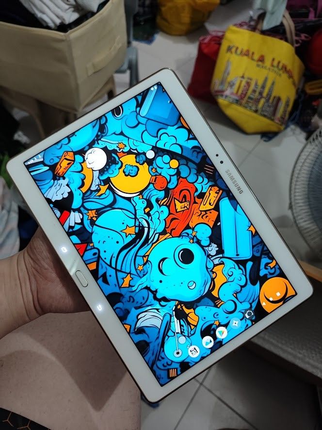 Samsung Galaxy Tab S 10.5" S AMOLED Android 13 Tablet (Category: Android) located in Quezon City. Submitted by cosmic_xhenon (Listing ID 1467924281, Image 1). Description: FOR ONLY 3.6K PRICE ONE OF THE RARE UNIT NA TABLET NA DIN ALL WORKING SUPER AMOLED DISPLAY 10.5 INCHES SCREEN EXPANDABLE MEMORY CARD SLOT CURRENTLY RUNNING CUSTOM ROM LINEAGE OS ANDROID 13 NA MAS MARAMING APPS NA SUPPORTED MAS MABILIS COMPARE SA STOCK ROM around 98% smoothness 