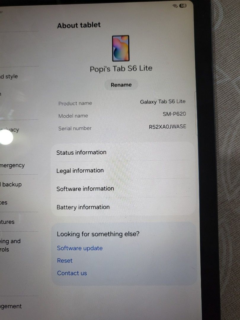 Samsung tab s6 lite 64gb (Category: Android) located in Quezon City. Submitted by tikz_816 (Listing ID 1467859837, Image 3). Description: Samsung tab s6 lite 64gb WIFI version 10.4 nch tft display 7040mah battery android 16 os one ui 8.5 95% smooth unit 25w charger 32gb sd card buy with confidence over 150+ positvie feedback/reviews meet up: qc and nearby areas balintawak lrt1 station fishermall pantranco shipping available: to be shouldered by t