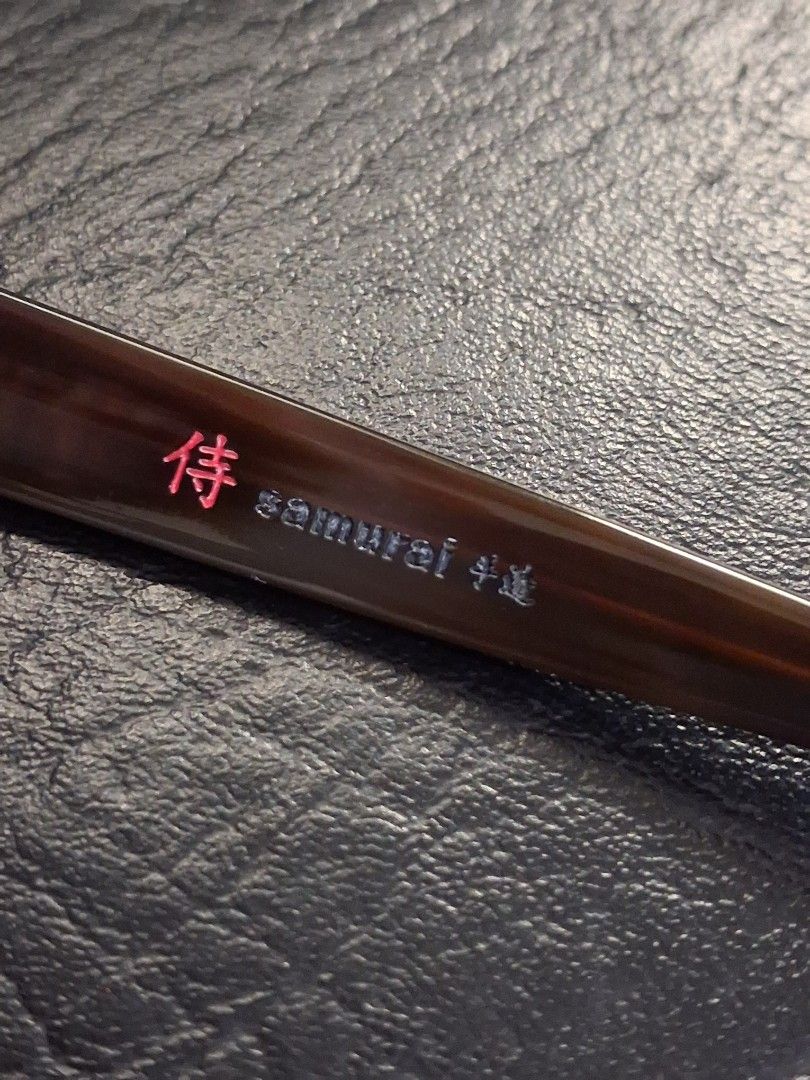 Samurai Rectangular Eyewear Frame Unisex Made In Japan (Category: Sunglasses & Eyewear) located in Mandaluyong City. Submitted by daddyjpanlilio24 (Listing ID 1467879424, Image 3). Description: P 1000 FIX PRICE+SF Width 135mm Temple 140mm Unisex No case No issue No pic worn Mandaluyong Shipping/Payment: Gcash/Maya Jnt payment 1st no COD Lalamove payment upon rider pick up.