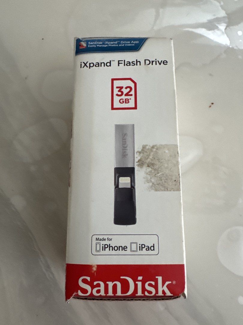 SanDisk iXpand Flash Drive 32GB for iPhone iPad (Category: Hard Disks & Thumbdrives) located in Binan City. Submitted by mom-of-2 (Listing ID 1467863359, Image 1). Description: - Opened out of curiosity - Unused - Authentic SanDisk iXpand Flash Drive with 32GB capacity - Dual Lightning and USB 3.0 connectors for iPhone, iPad, and PC - Easily transfer photos, videos, and files on the go - Automatic camera roll backup feature - Flexible connector d