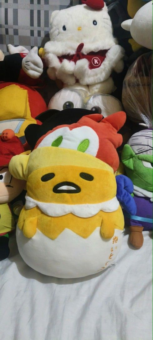 Sanrio Gudetama Plush Doll (Category: Plushies & Soft Toys) located in Manila. Submitted by greatteachermav14 (Listing ID 1467842776, Image 1). Description: Limited edition (rare gudetama) - Authentic Universal Studios Japan (USJ) Gudetama plush toy - Adorable design wearing a festive red costume with embroidered Japanese text - Made from ultra-soft, fluffy fabric for maximum cuddliness - Excellent, clean condition with no stains or flaws - Ideal