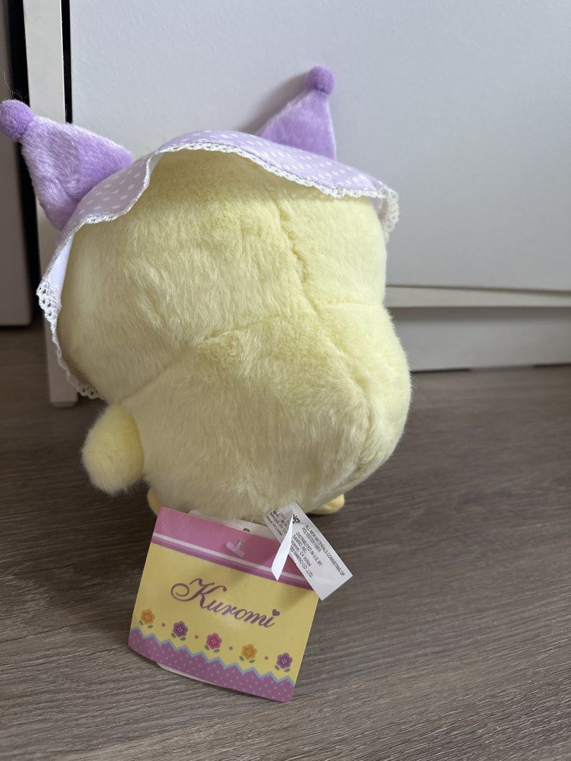Sanrio Kuromi Easter Edition Chick Plush Toy (Category: Plushies & Soft Toys) located in Cainta. Submitted by shopbyyna (Listing ID 1467887593, Image 2). Description: - Authentic Sanrio Kuromi Easter Edition plush - Adorable yellow chick costume with purple polka dot hood and lace trim - Features iconic forehead skull symbol and cute brown eyes - Official Sanrio tag attached - Perfect addition to any Sanrio or Kuromi collection!.