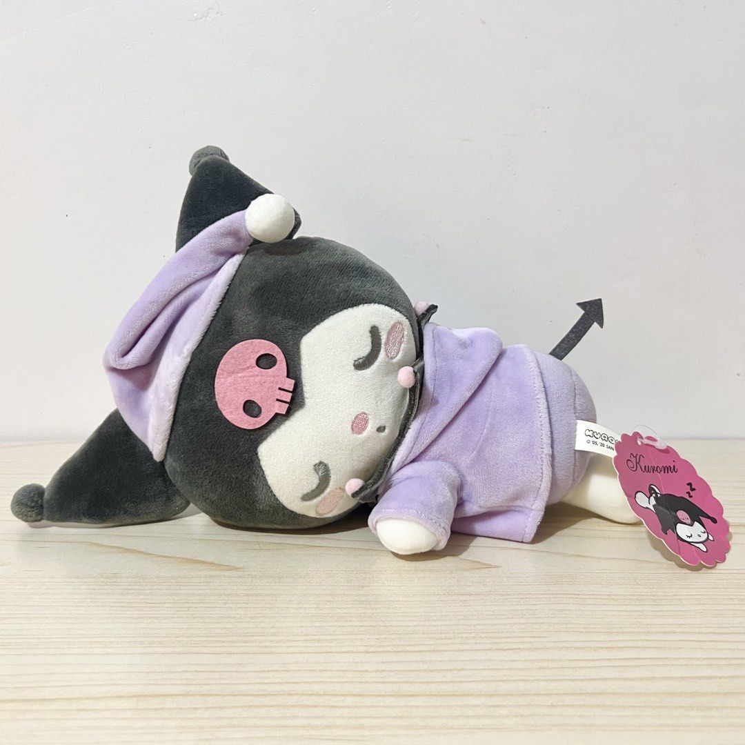 Sanrio Kuromi Sleeping Plush 20x13cm - Php 400 (Category: Character Goods) located in Davao. Submitted by pandorastoybox (Listing ID 1467983680, Image 1). Description: Sanrio Kuromi Sleeping Plush 20x13cm - Php 400.