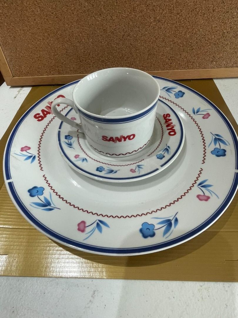 Sanyo Ceramic Dinner Set (Category: Dinnerware & Cutlery) located in Quezon City. Submitted by foxsquaredeals (Listing ID 1467912624, Image 1). Description: 4 pcs Dinner Plates 27cm; 4 pcs Saucer 15cm; 4 pcs Mugs microwave safe P1,100 take all MOP: Gcash/ Bank Transfer .