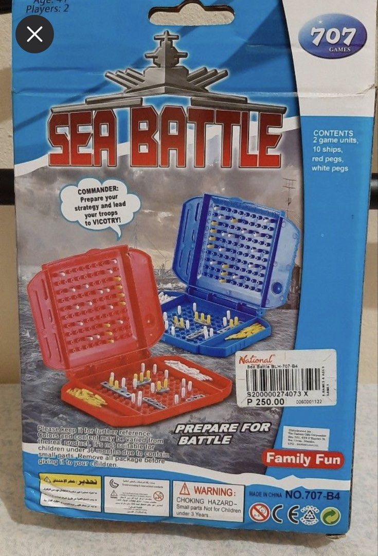 Sea Battle Board Game (Category: Board Games & Puzzles) located in Manila. Submitted by row.05row (Listing ID 1467870465, Image 2). Description: 👉 Unused / Never opened the packaging 👉 Original (still w/price tag).