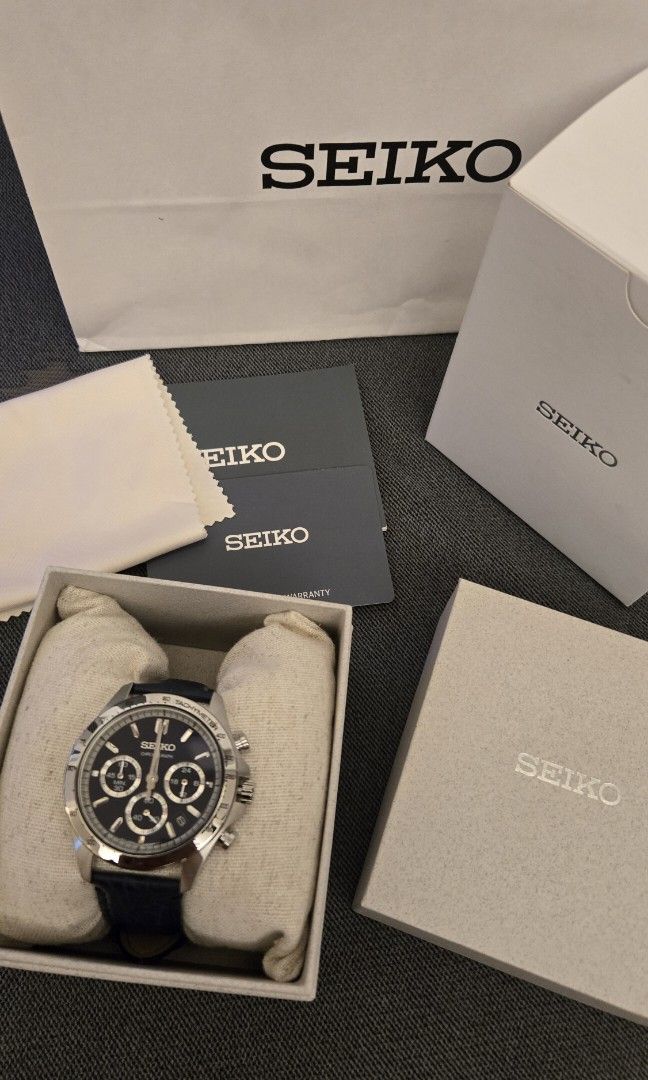 Seiko Spirit SBTR019 (Category: Men's Watches) located in Manila. Submitted by meicuya (Listing ID 1467764388, Image 2). Description: - Authentic Seiko chronograph watch - Unused, brand new - Complete inclusion: paperbag, box, care card - Pick up Paco, Manila.