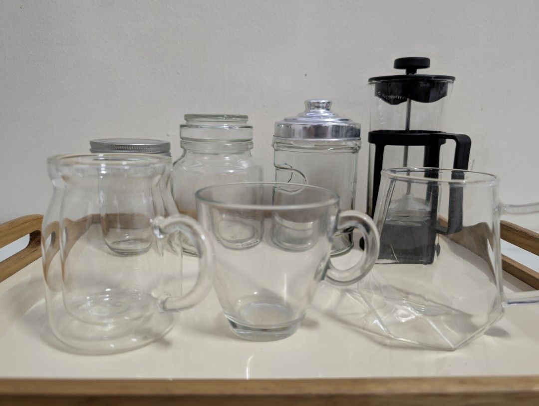 Serving/Coffee/Tea Table Tray with freebies (Category: Coffee & Tea Tableware) located in Binan City. Submitted by fabpanda (Listing ID 1467928569, Image 2). Description: All in... Last Price... Still available... Free Jars for your coffee, creamer and sugar Free cups, french press and vintage metal tin quote plate compare nyo na din po yung brand new for this price because this is super worth the price na :)).